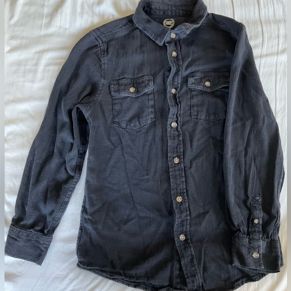 Wonder Nation Youth Size Large Cotton Black  Long Sleeve